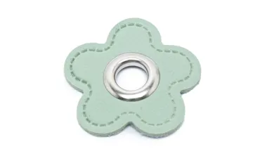 Öse Patch 8 mm Silber - Blume Mint