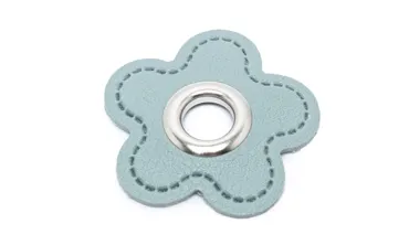 Öse Patch 8 mm Silber - Blume Dunstmint