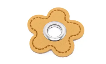 Öse Patch 8 mm Silber - Blume Korn