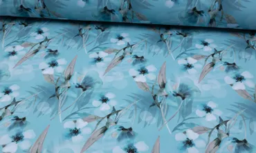 Softshell - Aquarell Blumen Aqua