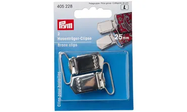 Prym Hosenträger-Clips Silber 25 mm
