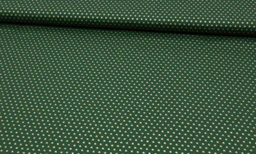 Baumwolle - Grün kleine Sterne Gold