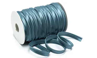 Paspel Satin 10 mm - Rauchblau