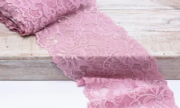 Spitze elastisch 15 cm - Rosa