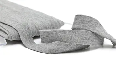 Einfassband Jersey 20 mm - Hellgrau meliert