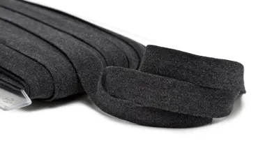 Einfassband Jersey 20 mm - Dunkelgrau meliert