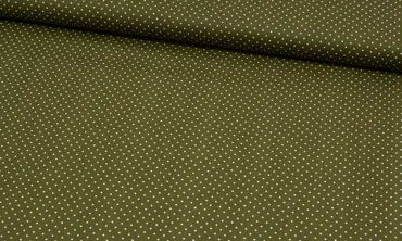 Baumwolle feine Punkte - Olive