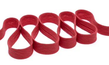 Einfassband Double Gauze 20 mm - Rot