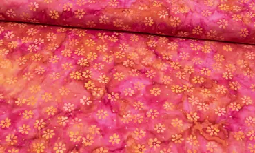 Baumwolle Anthology - Plum and Citrus Magenta Batik