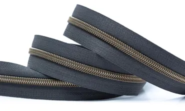 Reissverschluss 6 mm Metallic - Grau Altmessing