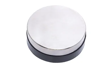 Edelstahlplatte Rund gummigelagert