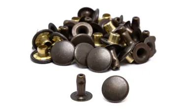 Hohlnieten 9 mm - Altmessing