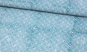 Baumwolle Blockprint - Indian Folklore Petrol