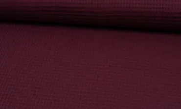 Waffelpiqué - Weinrot