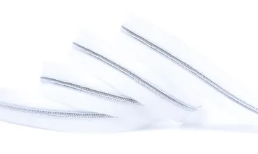 Reissverschluss 4 mm Metallic - Weiss Silber