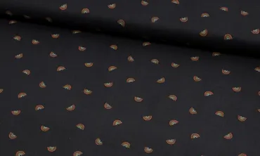 Baumwolle Cotton + Steel - Always look for Rainbows Anthrazit