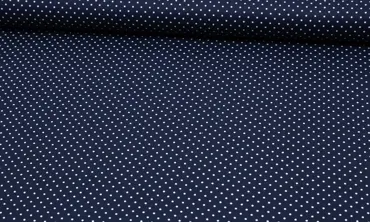 Baumwolle feine Punkte - Navy
