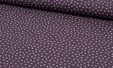 Jersey - Kleine Herzen Mauve