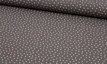 Jersey - Kleine Herzen Taupe