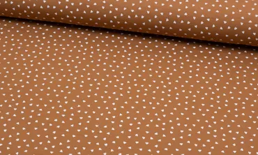 Jersey - Kleine Herzen Ocker