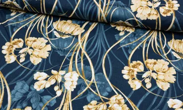 Baumwolle Satin - Mucha Navy
