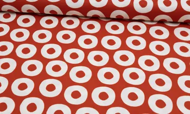 Canvas - Kreise Retro Rotorange