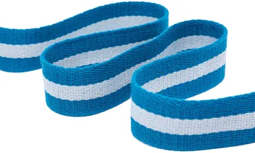 Gurtband 40 mm BP - Streifen Cyan Natur
