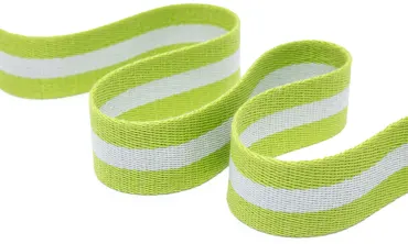 Gurtband 40 mm BP - Streifen Lime Natur