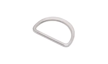 D-Ring 30 mm flach - Silber matt