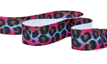 Ripsband 25 mm - Leo Pink