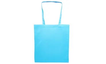 Stofftasche langer Henkel - Cyan