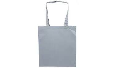 Stofftasche langer Henkel - Hellgrau