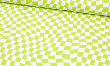 Jersey - Karos verdreht Lime