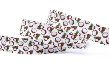 Schrägband 18 mm Früchte - Kokosnuss