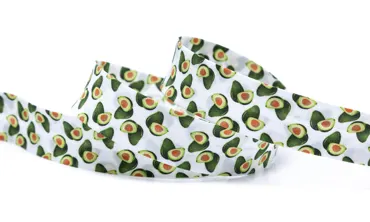 Schrägband 18 mm Früchte - Avocado