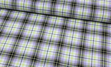 Baumwolle Check - Lime Helllila