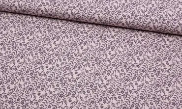 Baumwolle - Tiny Leaves Altrosa