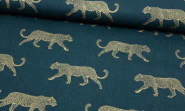 Canvas Panama - Leopard Teal