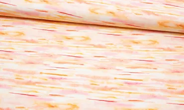 Jersey wilde Streifen - Orange Aquarell