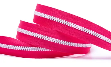 Reissverschluss BI-Color Pink Weiss