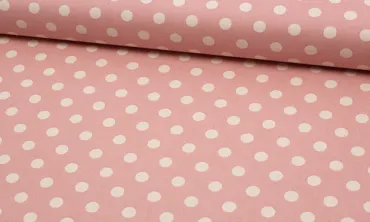 Baumwolle Punkte - Rosa Natur