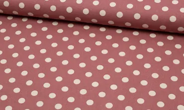 Baumwolle Punkte - Beere Natur