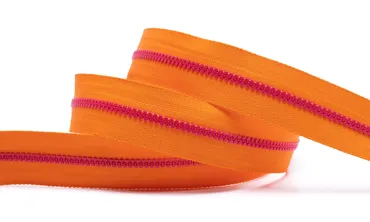 Reissverschluss BI-Color 4 mm - Orange Pink