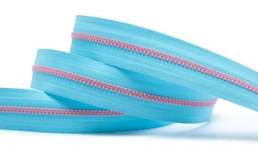 Reissverschluss BI-Color 4 mm - Hellblau Rosa