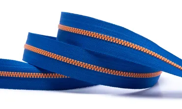 Reissverschluss BI-Color 4 mm - Kobalt Orange