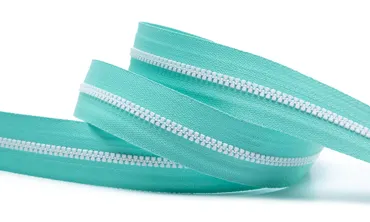 Reissverschluss BI-Color 4 mm - Mint Weiss