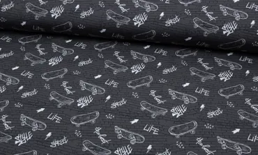 French Terry Fräulein von Julie - Streestyle Grau