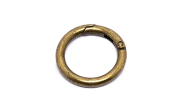 Ringkarabiner 25 mm - Altmessing