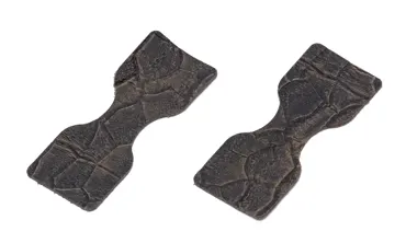 Taschenband Verbindung 40 mm Leder geprägt - Grau