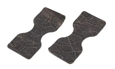 Taschenband Verbindung 50 mm Leder geprägt - Grau